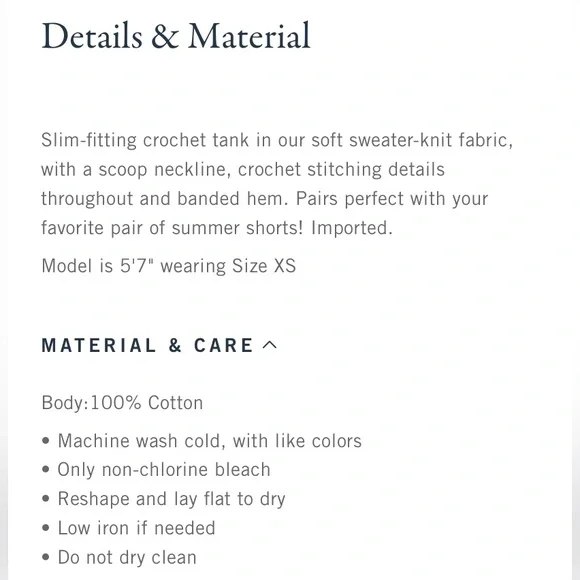 Abercrombie Crochet Scoopneck SIZE M - Picture 8 of 9